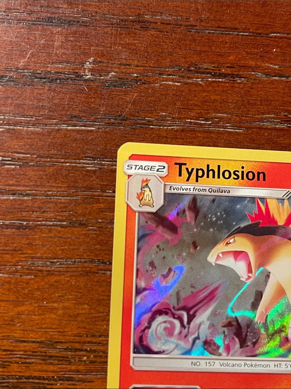 Pokemon Typhlosion Holo Red Yellow Orange